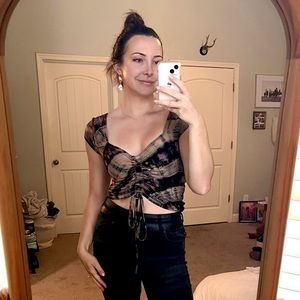 Tie dye 70s short sleeve shirt